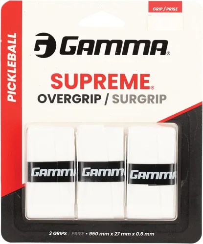 Vista 12 de Gamma Pickleball Supreme Overgrip, Easy to Apply Grip Tape for Pickleball Paddles, Badminton, Squash, Padel Racquets, Replacement Tacky Over Wrap