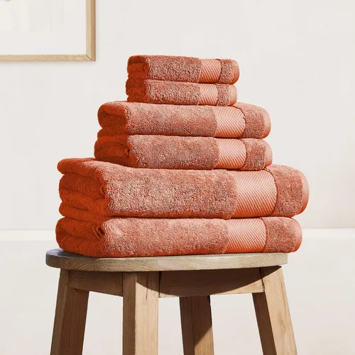 BIOWEAVES 100% Algodón Orgánico 700 GSM Suave Juego de Toallas Premium de 6 Piezas Certificado GOTS, 2 Toallas de Baño, 2 Toallas de Mano y 2 Paños