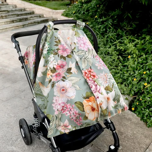 Vista 7 de Funda de asiento de automóvil para bebé, fundas de toldo de asiento de automóvil para niñas recién nacidas, fundas suaves y transpirables de Minky