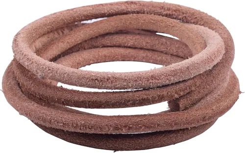 Vista 35 de KONMAY Cordón redondo de cuero real de 0.039 pulgadas, cordón de cuero negro de 25 yardas para hacer joyas, collares, pulseras y manualidades