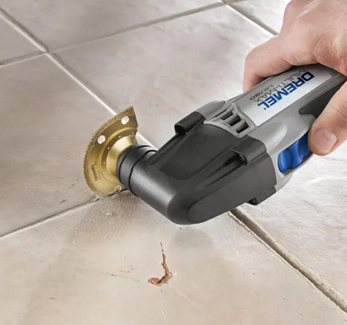 Vista 2 de Dremel MM500 - Cuchilla oscilante multiherramienta de 1/8 pulgadas para extracción de lechada, accesorio de carburo de corte rápido, interfaz
