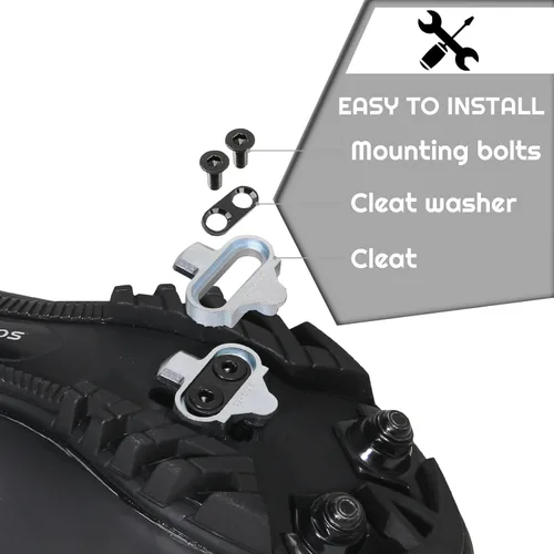 Vista 29 de BUCKLOS Pedales SPD PD-M680 para Bicicleta de Montaña con Clip en SPD Combo Plano de Doble Cara - Pedales para Bicicleta de Carretera MTB con Clips