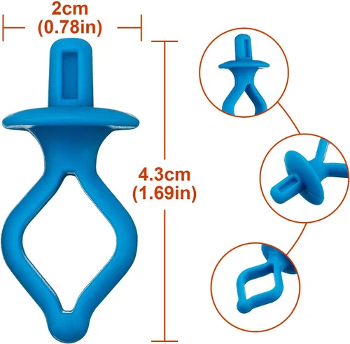 Vista 2 de WILLBOND 60 soportes de bobina para bobinas de hilo, clips de bobina para evitar enredos, soporte de hilo en la parte superior del carrete