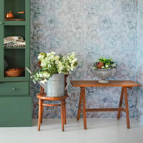 GSS Designs - Plantillas de pared de flores grandes para pintar de 16 x 24 pulgadas, plantillas florales para pintar en paredes, suelos de madera,