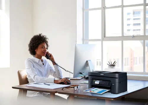 Vista 7 de Epson Workforce WF-2850 - Impresora inalámbrica todo-en-uno con escaneo, copia, fax