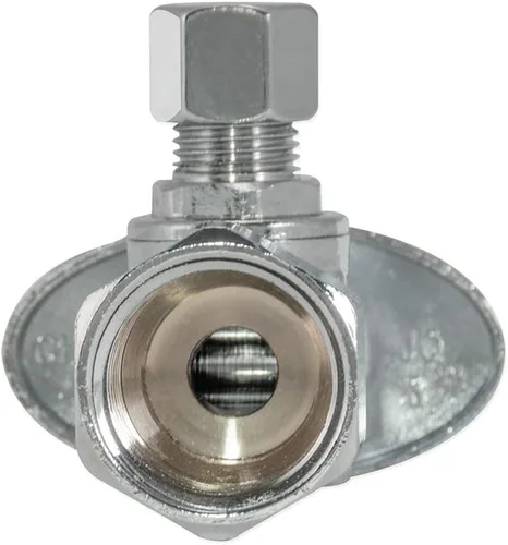 Vista 7 de Eastman 1/2 pulgada FIP x 1/4 pulgada OD compresión cuarto ángulo de giro válvula de parada, accesorios de fontanería de latón, cromo, 10732LF