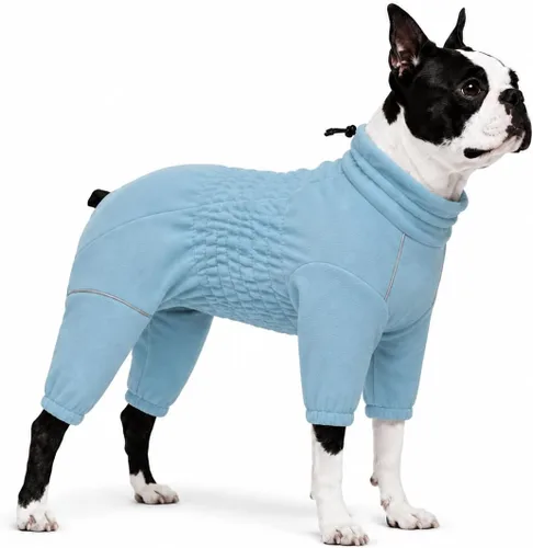 Vista 24 de Lovelonglong Abrigo cálido para perro, chaqueta resistente al viento para perros pequeños, medianos y grandes, abrigo de invierno de forro polar