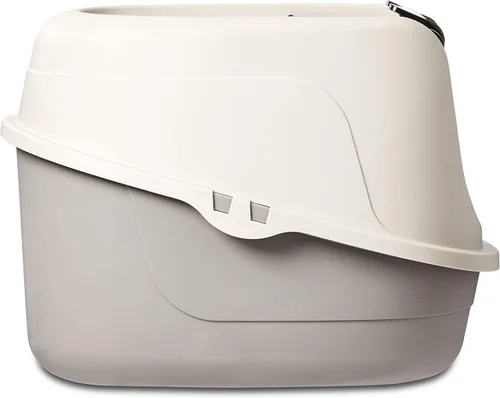 Vista 3 de Yaxa Basics Caja de arena para gatos con capucha sin complicaciones, estándar, multicolor, 21 pulgadas x 16 pulgadas x 15 pulgadas