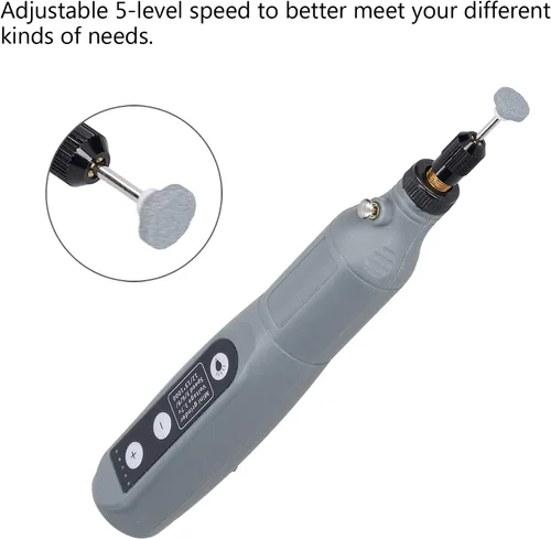 Vista 5 de Mini taladro eléctrico para amoladora, herramienta de 5 niveles de velocidad 202 ajustable para grabado, limpieza, pulido, pintura, corte, pulido