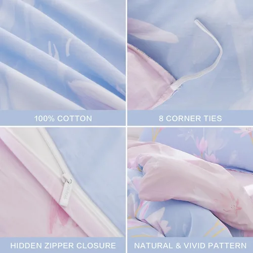 Vista 255 de SAPHREAS Juego de funda de edredón de algodón, tamaño King, a cuadros color gris oscuro y gris, geométrico, 3 piezas, 1 funda de edredón y 2 fundas