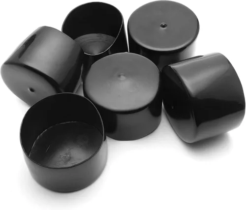 Vista 4 de 12 tapas redondas de goma, 3 pulgadas (2.992 in) de vinilo flexible para patas de silla, protectores de patas de silla de plástico para patas
