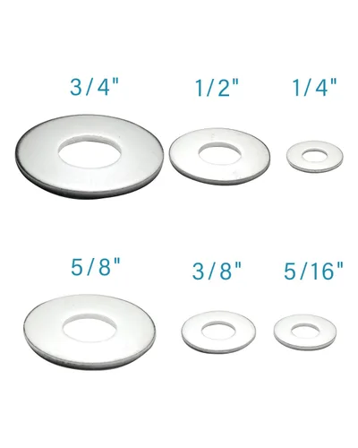 Vista 4 de IMScrews Arandelas planas grandes USS de 1/2 pulgada de acero inoxidable 304 (paquete de 25) – Duraderas, resistentes al óxido, resistentes
