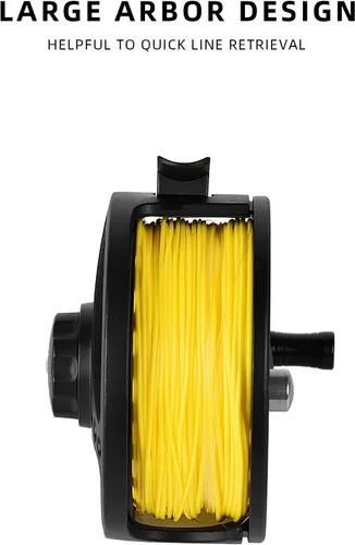 Vista 5 de SF SF-001 Carrete de pesca con mosca de arbor grande con cuerpo de aleación de aluminio 3/4wt 5/6wt 7/8wt Carrete de pesca con mosca precargado