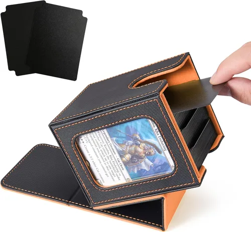 Vista 28 de Venssu MTG Caja de Mazo con Pantalla de Commander, Estuche de Mazo de Cartas Angel que Cabe 100 Cartas con Doble Funda, Caja de Almacenamiento