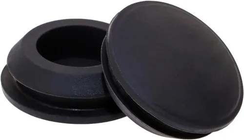 ONLYKXY 5 piezas de silicona negra redonda tipo cierre a presión para muebles, tapones para orificios de muebles, tapa protectora (0.630 in)