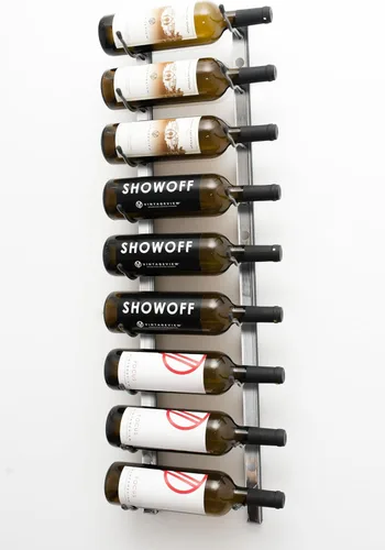 VintageView W Series Pro Wine Rack 3 – Estante de metal montado en la pared – Moderno almacenamiento de vino de fácil acceso – Estante de vino que