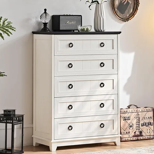Vista 32 de Joaxswe Mesita de noche estilo granja de 18" con estación de carga, cómoda con mesa auxiliar de 2 cajones para dormitorio, mesita de noche de madera