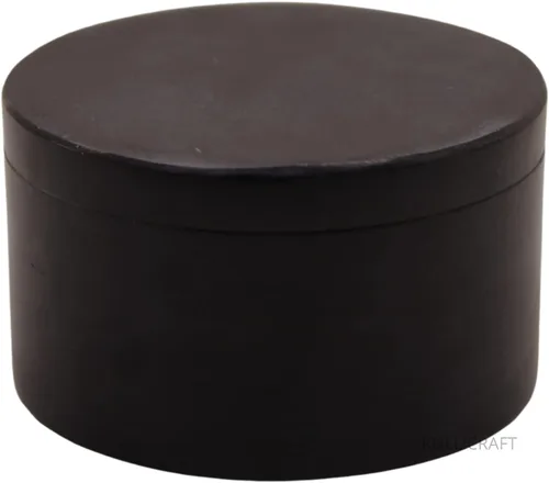 Caja única de sal y pimienta, elegante caja redonda de mármol negro con tapa para almacenamiento de sal, especias y hierbas. Contenedor perfecto