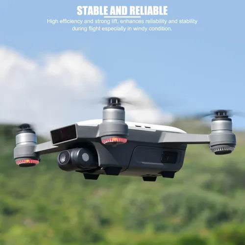 Vista 4 de Dji Spark - Cuchillas de hélice de fibra de carbono, 2 pares plegables de fibra de carbono, accesorio para drone Quadcopter para DJI Spark