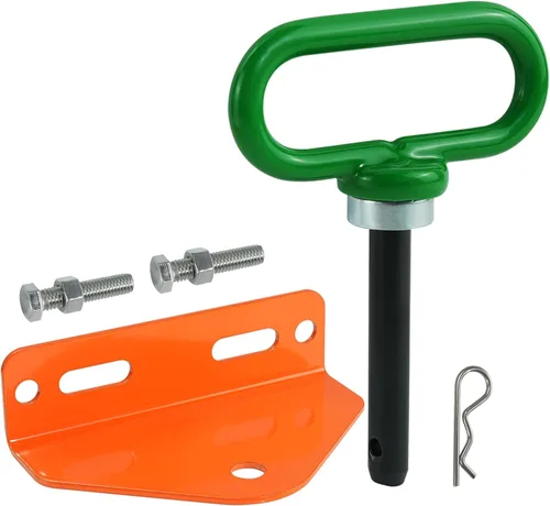 Vista 7 de Enganche de remolque de cortacésped de giro cero resistente con pernos de 1/8" (3mm) y pasador de enganche magnético fuerte de 1/2", montaje