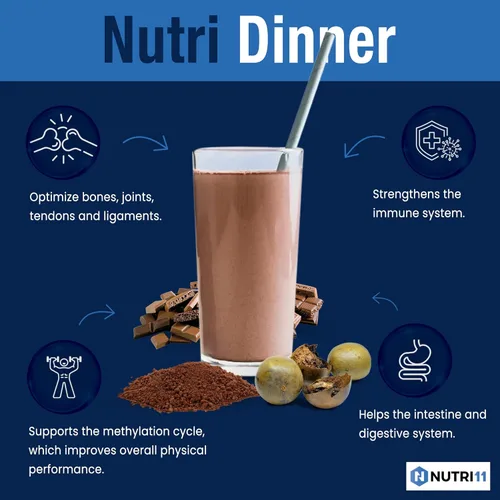 Vista 4 de NutriBreakfast & NutriDinner de Nutrillermo Paquete de colágeno de chocolate Colágeno alimentado con pasto con aceite MCT, magnesio y vitaminas B