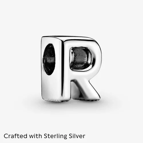 Vista 3 de Colgante de plata de ley 925 con letra PANDORA