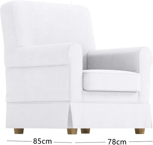 Vista 6 de La funda de repuesto Ektorp Jennylund está hecha a medida para silla IKEA Jennylund. Un reemplazo de funda de sofá de sillón IKEA (azul)