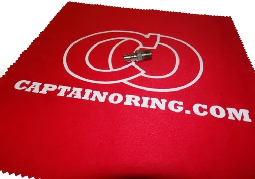 Vista 2 de Captain O-Ring - Pezón de llenado de tanque de aire Paintball HPA [Paño de microfibra CO adicional]