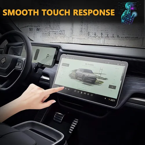 Vista 7 de Protector de pantalla de vidrio templado compatible con Rivian R1T R1S 2022, 2023, 2024, 2025, accesorios interiores para salpicadero, pantalla