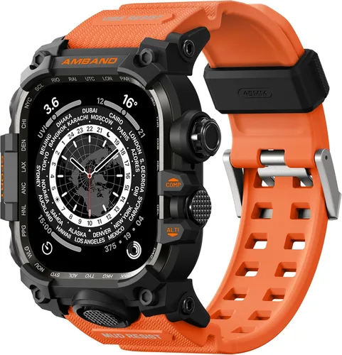 Vista 25 de amBand 1.732 pulgadas (1.732 in) para Apple Watch SE2/SE/6/5/4 Band Hombre, funda resistente M3 y correa duradera accesorio de protección