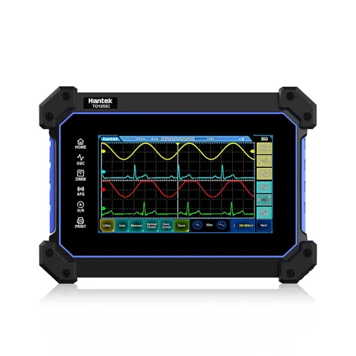 Vista 18 de Hantek Osciloscopio para tableta con pantalla táctil, 4 canales, 250 MHZ, 1GSa/S, osciloscopio digital + multímetro osciloscopio 2 en 1 tipo C + 8 M