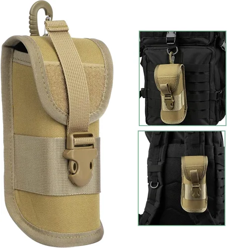 Vista 4 de BRAVECOW Estuche portátil de nailon 1000D para lentes con hebilla rígida para gafas de sol, caja protectora a prueba de golpes, caja