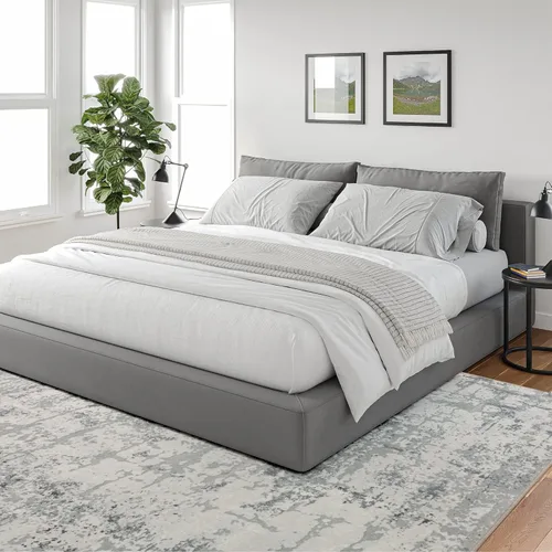 Vista 6 de Art&Tuft Alfombra lavable de 5 x 7 pies, con parte trasera antideslizante, resistente a las manchas, para sala de estar, plegable, lavable a máquina
