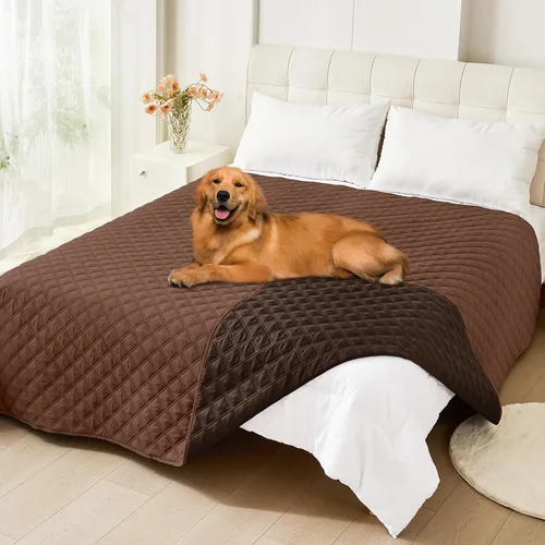 Vista 156 de Smiry Funda impermeable para cama de mascota, suave y lavable, para cama, sofá, reversible, perros pequeños, medianos, grandes, gatos, diseño