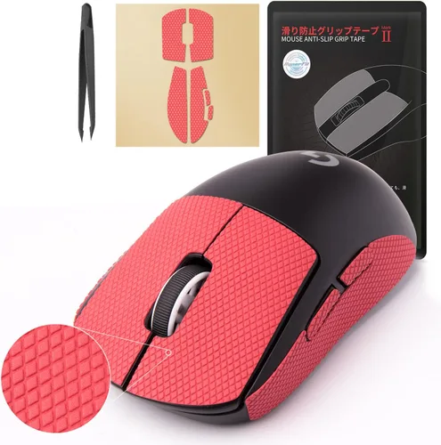 Vista 9 de HOTLINEGAMES [Actualización de agarre] HyperFit Colour Mouse Cinta de agarre antideslizante compatible con Logitech G Pro X Superlight Wireless