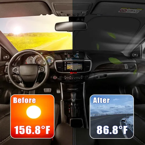 Vista 4 de Parabrisas de coche con protector solar - Motomate personalizado para GMC Sierra 1500 2500 3500, 2023 2022 2021 2020 2019