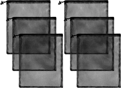 Vista 7 de iMucci 13 "X15.5" 100 piezas de malla de lavandería con cordón bolsa de nailon con cordón de cierre