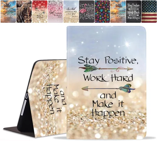 Vista 10 de Funda para Samsung Galaxy Tab A8 de 10.5 pulgadas (SM-X200/X205/X207), funda delgada de piel sintética con función de encendido y apagado automático