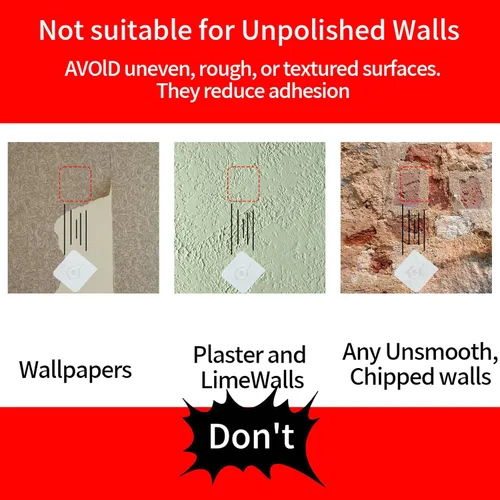 Vista 5 de Paquete de 15 ganchos adhesivos resistentes sin taladros sin clavos de 22 libras, ganchos adhesivos transparentes e impermeables, extraíbles sin