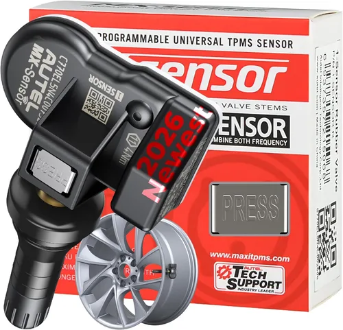 Vista 9 de Autel Juego de 4 sensores TPMS, sensor 1MX de 2 pulgadas 315 MHz + 433 MHz de frecuencia dual, sensor OEM de reemplazo 100% programable, funciona