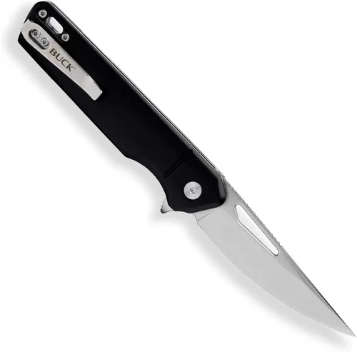 Vista 2 de Buck Knives 239 Infusion, cuchillo de bolsillo plegable con hoja de punta, mango de aluminio, clip para bolsillo