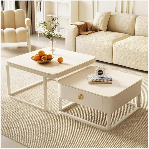 Juego de 2 mesas auxiliares, Mesas de Centro para Salas Modernas, muebles para el hogar, mesa auxiliar para espacios pequeños, sala de estar,
