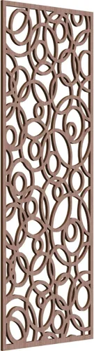 Vista 128 de 9 3/8 pulgadas de ancho x 24 3/8 pulgadas de alto x 1/4 pulgadas de alto, paneles de pared de madera con calado, roble rojo