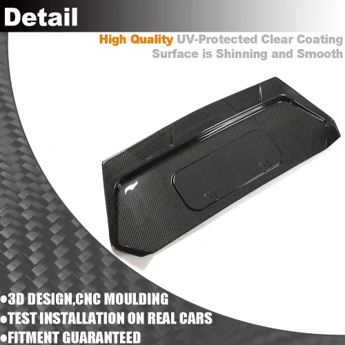 Vista 6 de Marco de placa trasera de fibra de carbono real para Chevrolet Corvette C8 2020-2025, accesorios decorativos, salida de fábrica