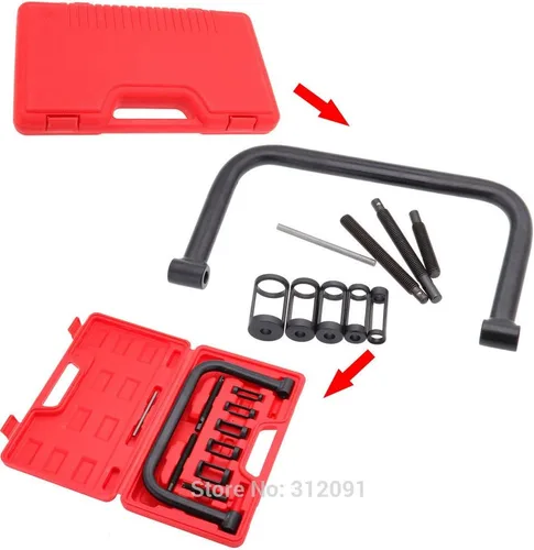 Vista 2 de J&R Quality Tools kit de servicio para compresor de muelles de válvula, con abrazadera en C