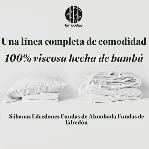 Vista 8 de Juego de sábanas Bamboo Bay 100% de viscosa de hojas de bambú (6 piezas)