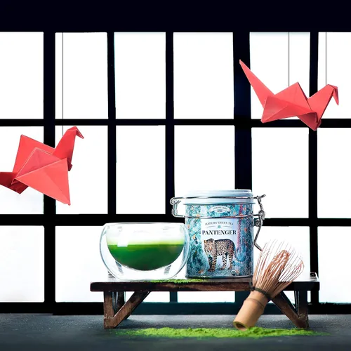 Vista 5 de Pantenger Bolsa Matcha de 1 oz y lata Pantenger Matcha de 1 oz. Polvo de té verde Matcha grado ceremonial. USDA Orgánico.