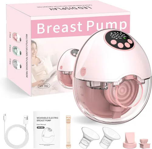 ARICHOMY Extractor de leche manos libres, extractores de leche portátiles con 4 modos, 12 niveles, extracción de leche portátil para trabajo, viajes