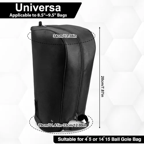 Vista 3 de Funda impermeable para bolsa de golf, impermeable, de nailon, a prueba de polvo, universal, a prueba de polvo, protector de club con capa de lluvia
