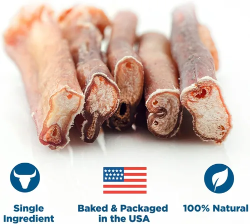 Vista 3 de Best Bully Sticks Palitos de carne seca gruesos de 6 pulgadas para perros - 5 unidades (Paquete de 1) - Natural, carne de res alimentada a hierba